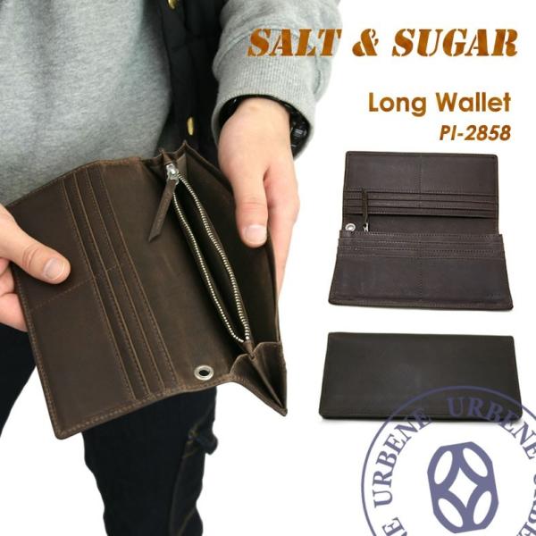 ソルト＆シュガー salt&amp;sugar PIN ピン リアルレザー 長財布 ロングウォレット 革財布...