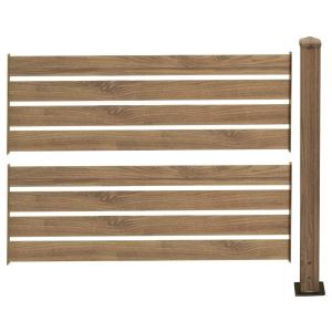 フェンス アルミ diy 木目調 外構 セット おしゃれ アルミボーダーフェンス延長セット（ロータイプ120cm）