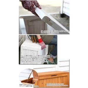 収納ベンチ 高さも充分 収納付きスツール ベン...の詳細画像4