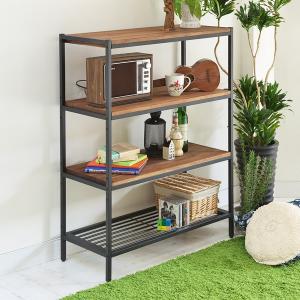 【送料無料】木製・スチールラック3段 木製棚板スチールラック 3段 MSRK-3 オーク×ホワイト 7182850