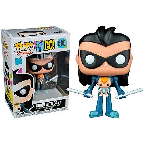 Funko Pop Television Teen Titans Go Robin with Bab...