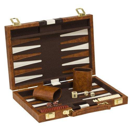 Classic Brown &amp; White Backgammon Set by CHH Qualit...