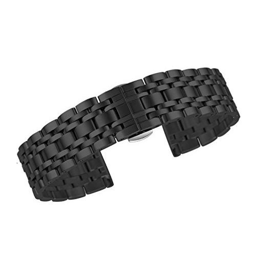 取り外し可能なリンクで研磨ビッグ手首316Lステンレス鋼のための26ミリメートルメンズ黒の広い金属時...