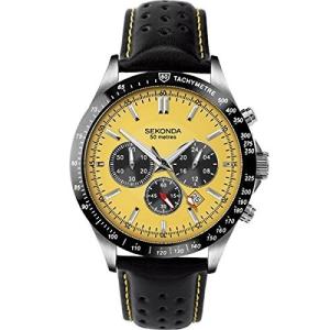 Sekonda Mens Chronograph Watch with Yellow Dial an...