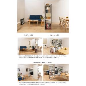 間仕切りミラー付きパーテーション ハンガーラッ...の詳細画像5