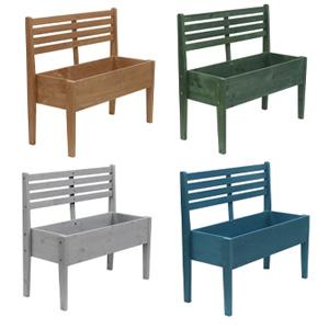 ベンチ型 プランターラック ［天然木製 チェア型プランタースタンド 幅80cm CP80]／同梱不可...