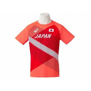 アシックス asics 陸上日本代表オーセンティックTシャツ 2091A347 ユニセックス サンライズレッド(602)｜athlete1