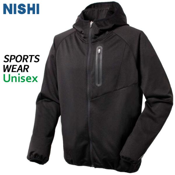 ニシスポーツ NISHI スウェットパーカー ブラック N78-111-07 ユニセックス スポーツ...