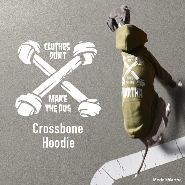 イタグレ 服 名入れ クロスボーン プルオーバー フーディー イタリアングレイハウンド メール便 送...