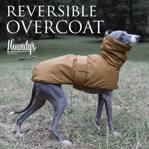 イタグレ 服 リバーシブル オーバーコート キャメル×ネイビー イタリアングレーハウンド