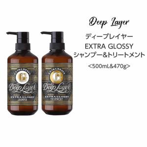 【セット】ディープレイヤーEXTRA GLOSSY シャンプー＆トリートメント＜500mL&470g＞ deeplayer サロン専売品 まとまる 広がり さらさら｜atla