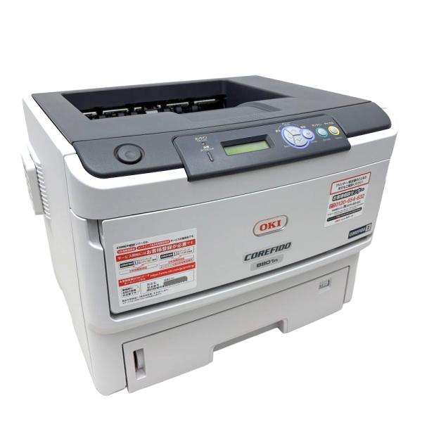 OKI A3モノクロレーザープリンター COREFIDO2 B801n トータルカウント8,305枚...