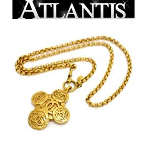 広尾店 希少 シャネル CHANEL 5Pココマーク ヴィンテージ ロング チェーンネックレス ゴールド｜atlantis