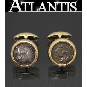 BVLGARI 広尾店 ブルガリ BVLGARI モネーテ 古代コイン カフス K18YG｜atlantis