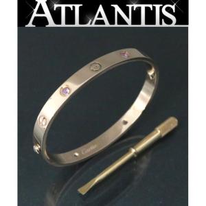 Cartier 【広尾店】カルティエ ラブブレス ピンクサファイヤ K18PG 証明書付 ブレスレット size17｜atlantis