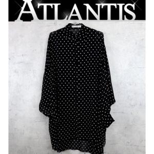 【広尾店】クリスチャン ディオール Christian Dior ドット柄 ワンピースシャツ size36 シルク｜atlantis