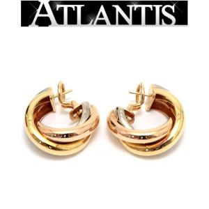 【広尾店】カルティエ Cartier トリニティ スリーカラー ピアス ラージ K18 YG×WG×PG 15.37ｇ｜atlantis