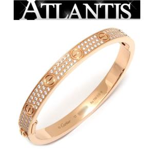 【広尾店】カルティエ Cartier ラブブレスレット パヴェダイヤ フルダイヤ K18PG #17 PRE178｜atlantis