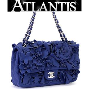 【広尾店】未使用 シャネル CHANEL カメリマトラッセ ショルダーバッグ ファブリック ネイビー｜atlantis