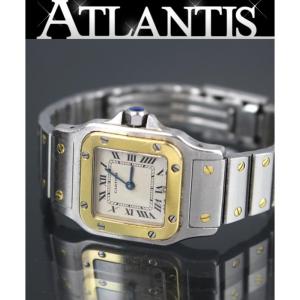 カルティエ Cartier サントスガルベ SM レディース 腕時計 クォーツ K18YG SS｜atlantis