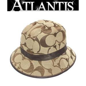 極美品 コーチ COACH バケットハット 帽子 ポリエステル 綿 カーフ 牛革 M/L｜atlantis