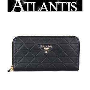 プラダ PRADA ラウンドファスナー 長財布 レザー 黒 1ML506 2CLU F0002｜atlantis