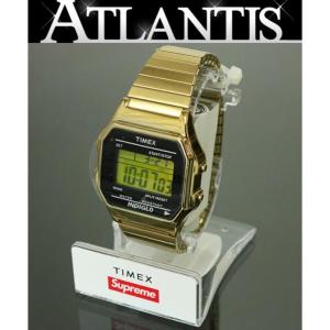 Supreme 銀座店 新品 シュプリーム タイメックス 2019AW Supreme Timex Digital Watch コラボ 腕時計 ゴールド｜atlantis