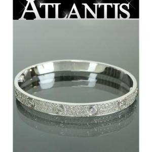 Cartier 銀座店 カルティエ ラブブレス アフターダイヤ ブレスレット WG ホワイトゴールド size17｜atlantis