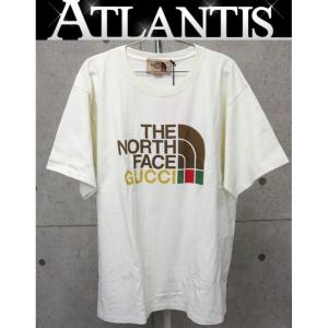 GUCCI 銀座店 新品 グッチ ×THE NORTH FACE コラボ オーバーサイズ Tシャツ 生成り size:L｜atlantis