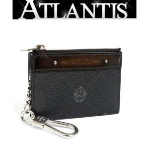 Berluti 銀座店 ベルルッティ 新品 ホップ キャンバス＆レザー キーコインパース 黒系｜atlantis