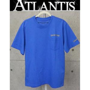 銀座店 クロムハーツ 新品 ザットグループ スクロール Tシャツ 半袖 メンズ size:L ブルー