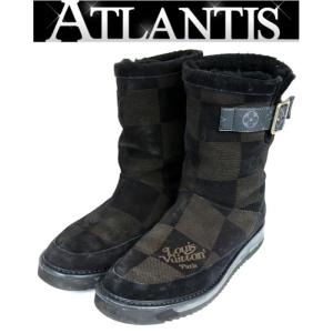 銀座店 ルイ・ヴィトン コージーライン NIGO ムートンブーツ 靴 メンズ size:7.５ 黒｜atlantis