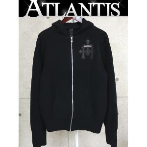 CHROME HEARTS 銀座店 クロムハーツ 新品 カシミヤ 3セメタリー ZIPパーカー 長袖 メンズ SV925 size:L 黒 101404