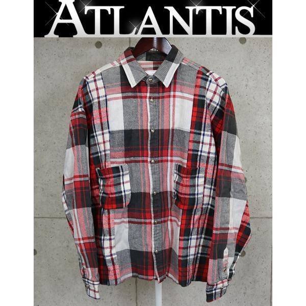 READYMADE 銀座店 レディメイド フランネル チェックシャツ メンズ size:1 赤系 1...