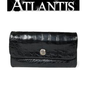 CHROME HEARTS 銀座店 クロムハーツ JUDY ジュディ クロスボタン ウォレット 長財布 アリゲーター メンズ SV925 黒 101948