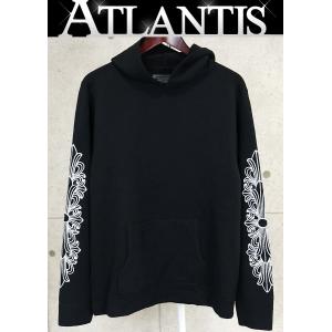 CHROME HEARTS 銀座店 クロムハーツ 新品 フローラルクロス カシミヤ パーカー メンズ SV925 size:L 黒 102360