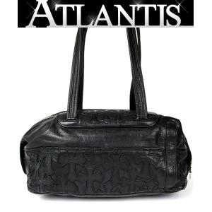 CHROME HEARTS 銀座店 クロムハーツ AFTERNOON セメタリークロス パッチ付き レザー バッグ メンズ SV925 黒 102705