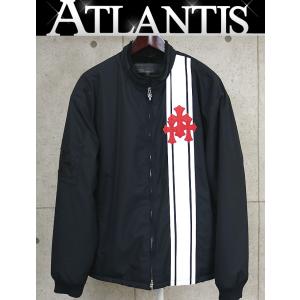CHROME HEARTS 銀座店 クロムハーツ 美品 COOBRA ナイロン×ボア ジャケット メンズ レザー SV925 size:XL ネイビー系 102707