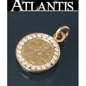 CHROME HEARTS 銀座店 クロムハーツ 22K エンジェルメダル ペンダント チャーム パヴェダイヤ メンズ ゴールド 102719