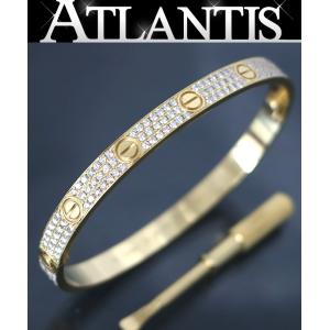 Cartier 銀座店 カルティエ 現行型 ラブブレス アフターパヴェダイヤ ブレスレット 750YG ゴールド 102874