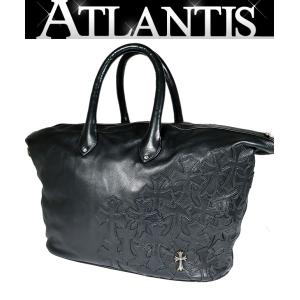 CHROME HEARTS 銀座店 クロムハーツ GILLES ジル ボストンバッグ セメタリーパッチ付き レザー メンズ SV925 黒 103351