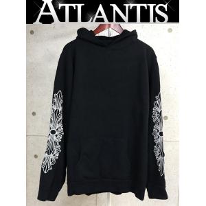 CHROME HEARTS 銀座店 クロムハーツ インボイス付き Y NOT フローラルクロス刺繍 フーディ カシミヤ 長袖 メンズ size:XL 黒 103468