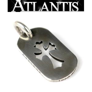 CHROME HEARTS 銀座店 クロムハーツ スモール カットアウト クロス ドッグタグ ネックレス メンズ シルバー SV925 104008