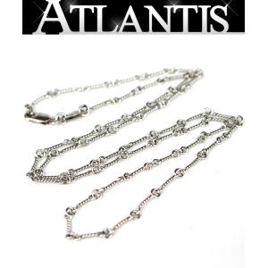 CHROME HEARTS 銀座店 クロムハーツ 美品 海外インボイス付き ツイストチェーン ネックレス メンズ ホワイトゴールド 18KWG 20インチ 104232