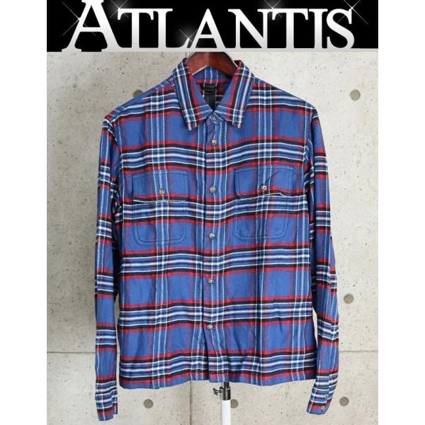 CHROME HEARTS 銀座店 クロムハーツ 美品 Y NOT クロスボタン チェックシャツ 長...