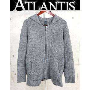 CHROME HEARTS 銀座店 クロムハーツ カシミヤ ラージクロスパッチ ニットジップパーカー 長袖 メンズ size:M グレー 104904