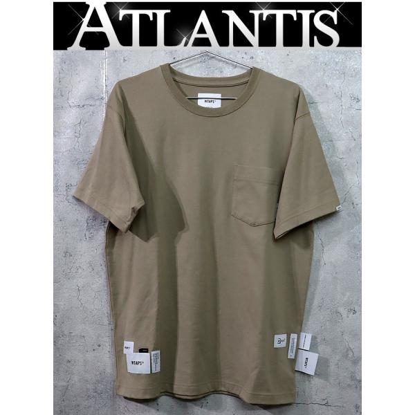 【広尾店】 ダブルタップス WTAPS 半袖Tシャツ メンズ ベージュ コットン size:X 01...