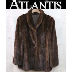 【広尾店】 SAGA MINK 毛皮コート ハーフ ブラウン size13 【13819】｜atlantis