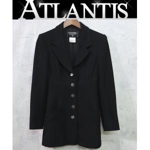 【広尾店】 シャネル CHANEL ヴィンテージ ジャケット 黒 97A size34 【13826】｜atlantis