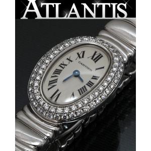 【広尾店】カルティエ Cartier ミニベニュワール K18WG 2重ダイヤベゼル 腕時計 WB5095L2 レディース クォーツ 【13850】｜atlantis